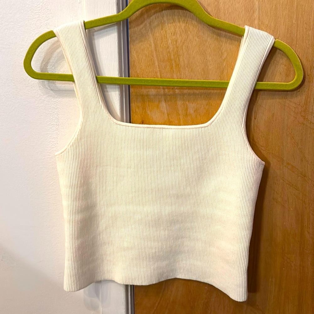 Reformation Julia rib knit sweater tank, size medium